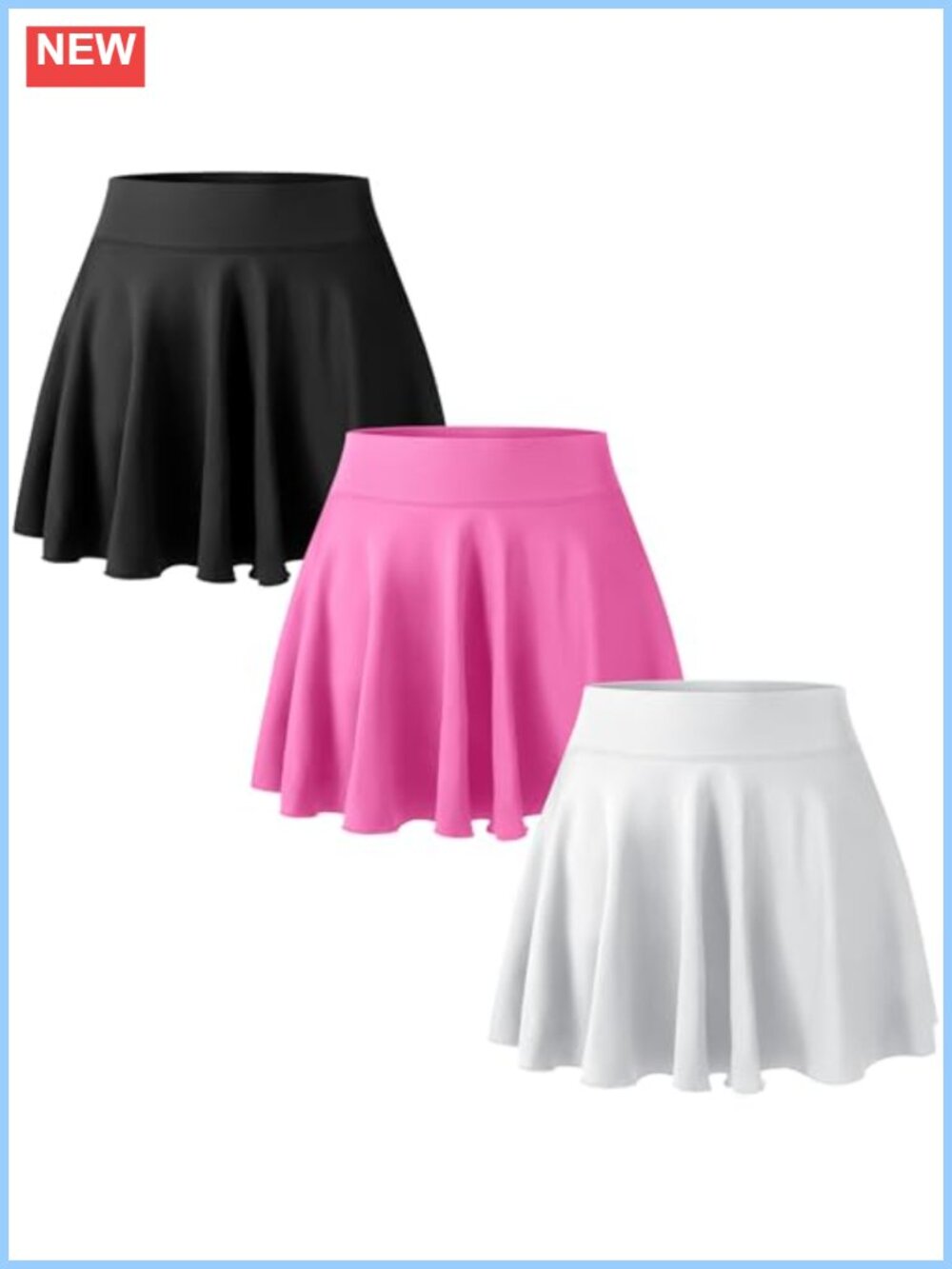 Pleated Tennis Skort High Waisted Tummy Control Skirt with Pockets